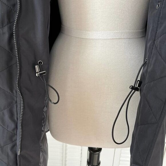 S13/NYC Black Faux Fur Trim Sherpa Hooded Anorak Jacket Size XL - Picture 6 of 9